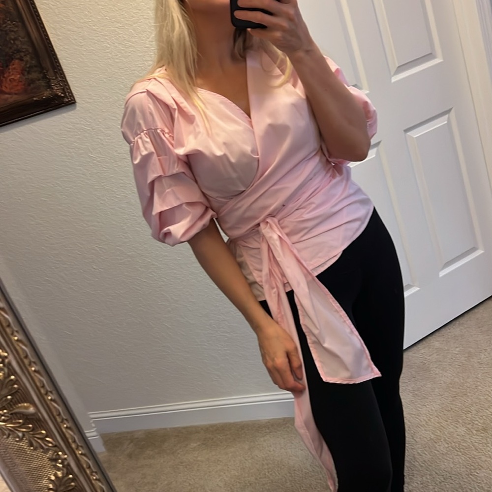 🌸Miss Selfridge🌸 wrap around shirt with puff sleeves🌸 - Picture 10 of 12